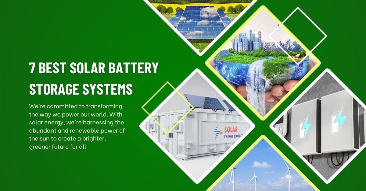 7 Best Solar Battery Storage Systems