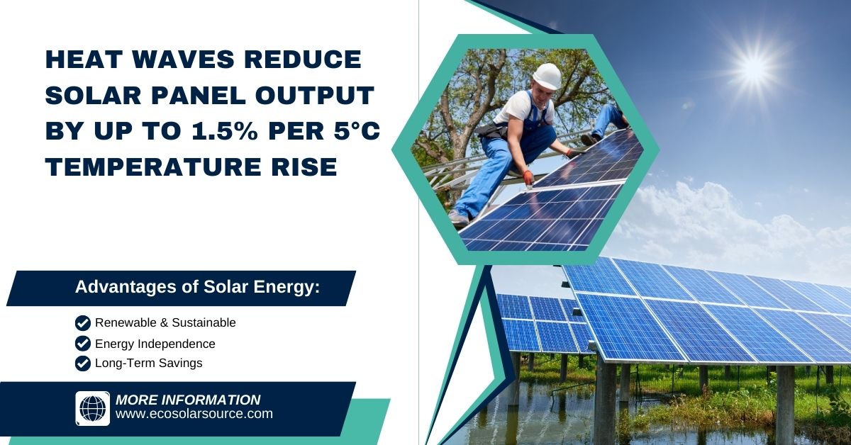 Heat Waves Reduce Solar Panel Output by Up to 1.5% per 5°C Temperature Rise